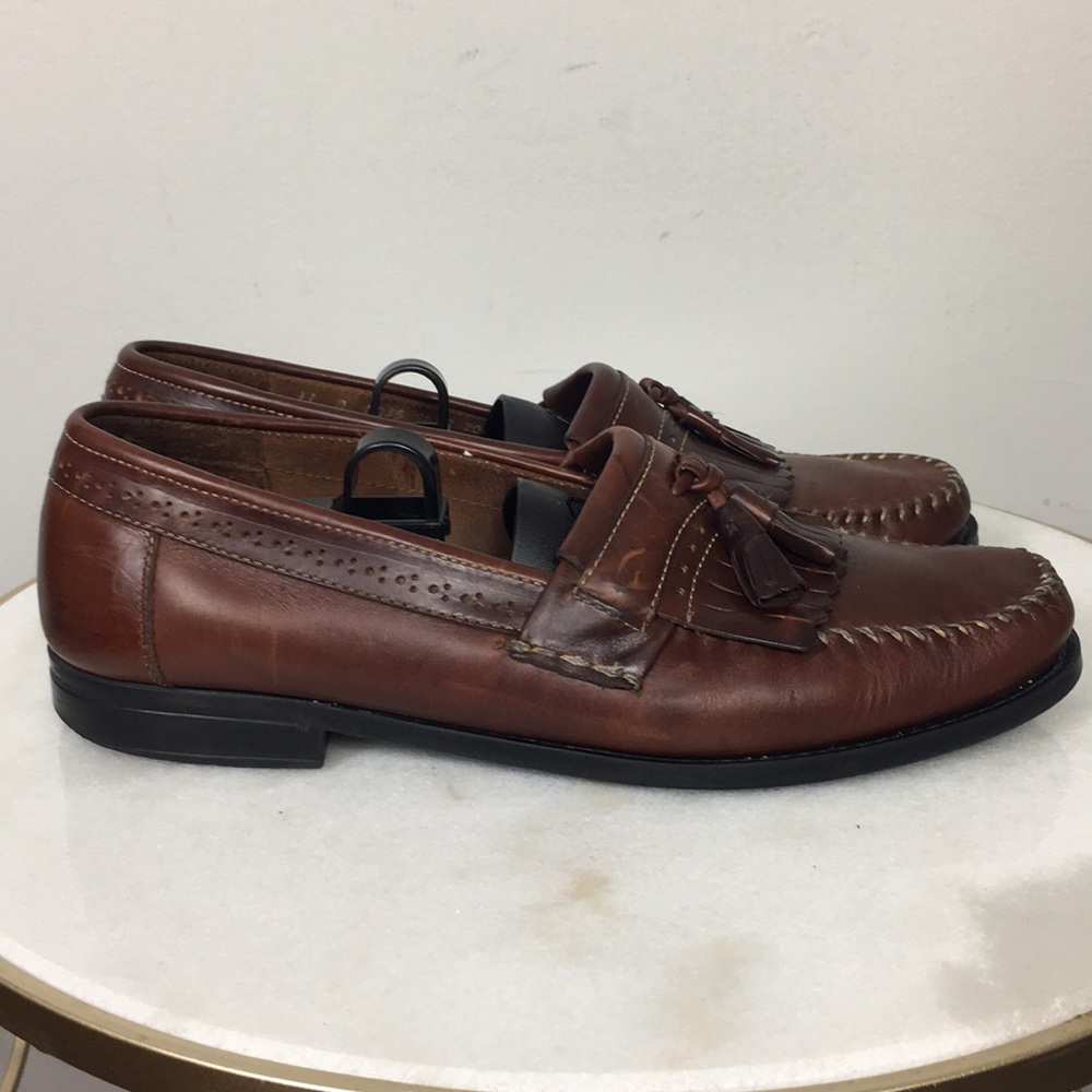 Weejuns G H Bass Leather Tasseled Loafers Sz 11